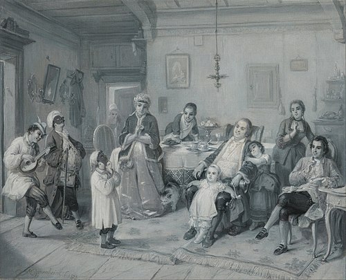 Purim (Feast of Esther) (Das Purim-Fest), 1873, Moritz-Daniel Oppenheim