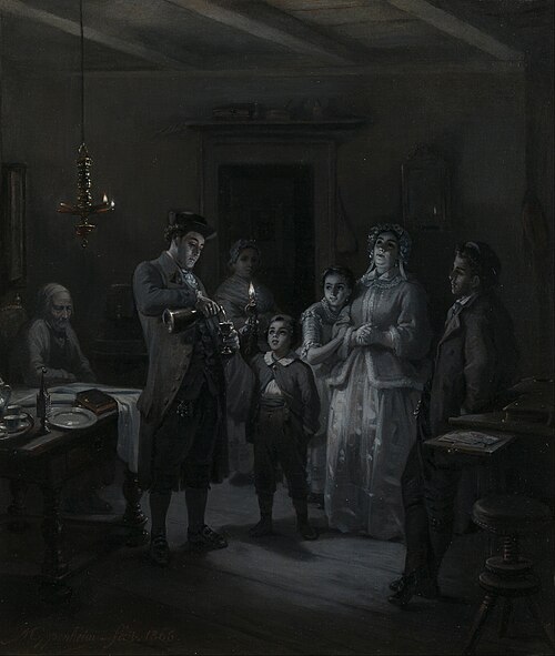 The Conclusion of the Sabbath (Sabbath-Ausgang), 1866, Moritz-Daniel Oppenheim