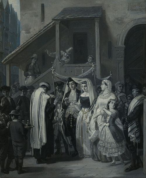 The Wedding (Die Trauung), 1866, Moritz-Daniel Oppenheim