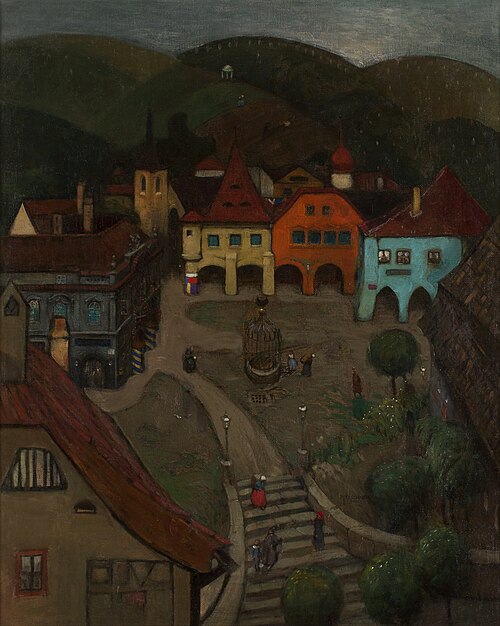 Kleine Stadt, 1903, Richard Teschner