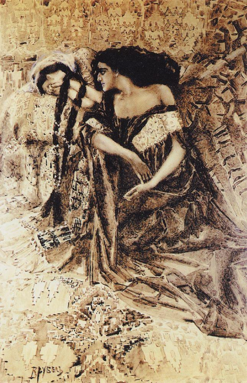 Tamara et le Démon, 1890, Mikhaïl Vroubel