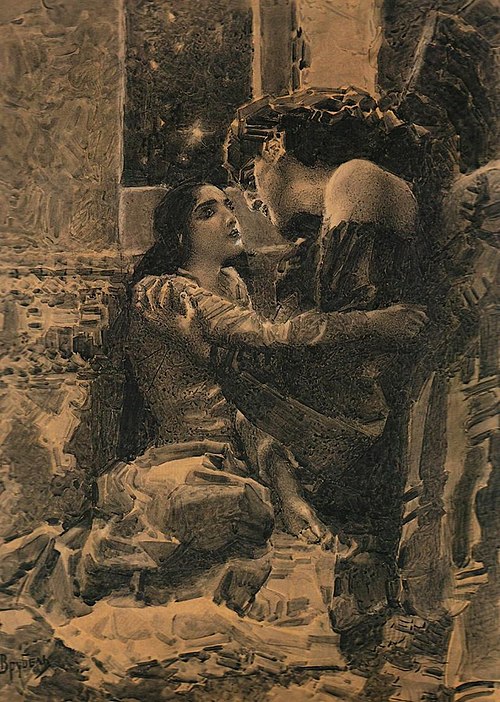 Le Démon et Tamara, 1891, Mikhaïl Vroubel