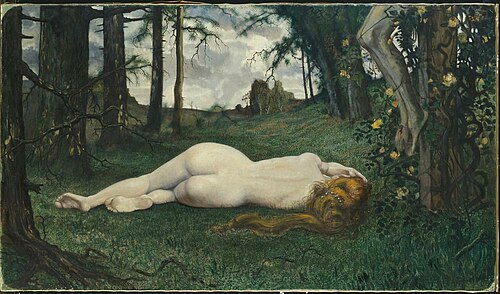 Maria Magdalena zu Füßen des Gekreuzigten, 1910, Carl Strathmann