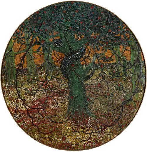 Der Paradiesbaum mit Schlange, 1900, Carl Strathmann