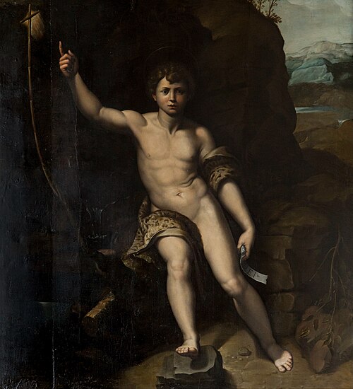 Saint John the Baptist in the Desert, 1520, Giulio Romano