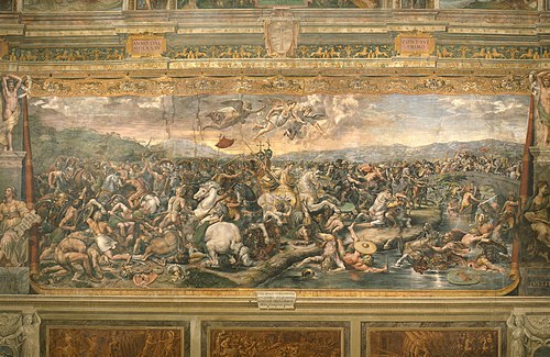 La Bataille du Pont Milvius, 1520, Giulio Romano