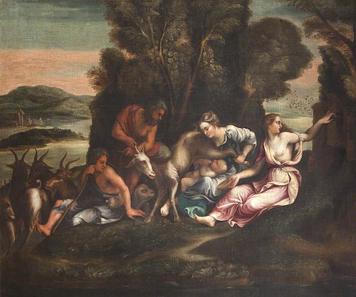 Nurture of Jupiter, 1533, Giulio Romano