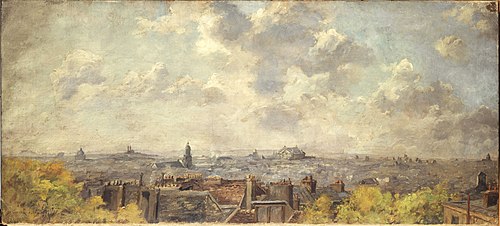 Vue panoramique de Paris, prise de la rue Victor-Massé, 1886, Maurice Dainville