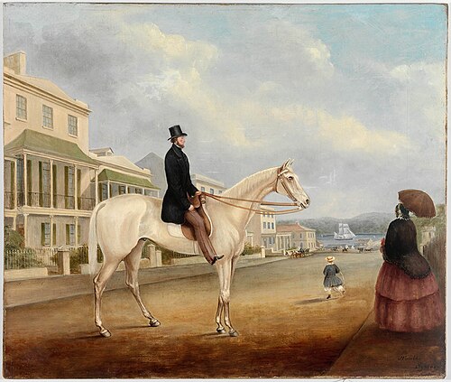 Stephen Butts, Macquarie Street, Sydney, ca. 1850, Joseph Fowles, 1850, Joseph Fowles