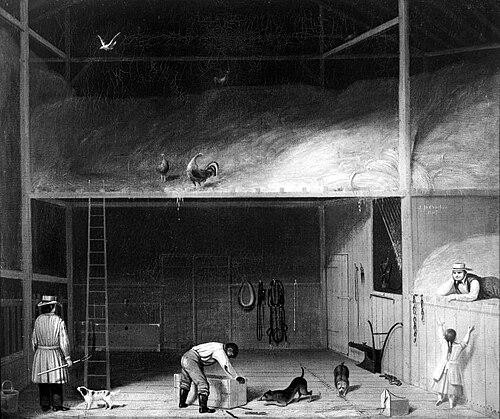 Barn Scene, 1847, John Denison Crocker