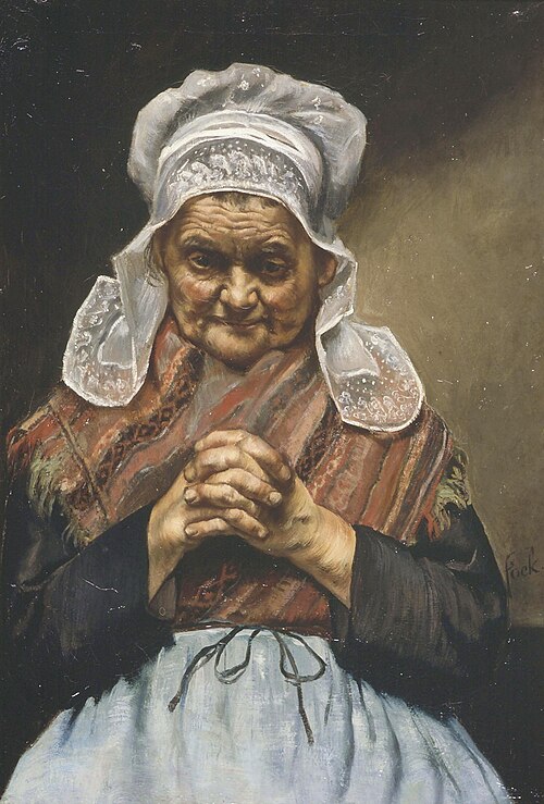 Antwerpse oude vrouw, 1890, Anton Fock