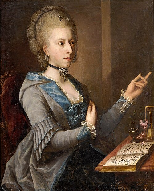 Portrait der Ehefrau des Johann Kaspar Enslin, 1788, Georg Anton Abraham Urlaub