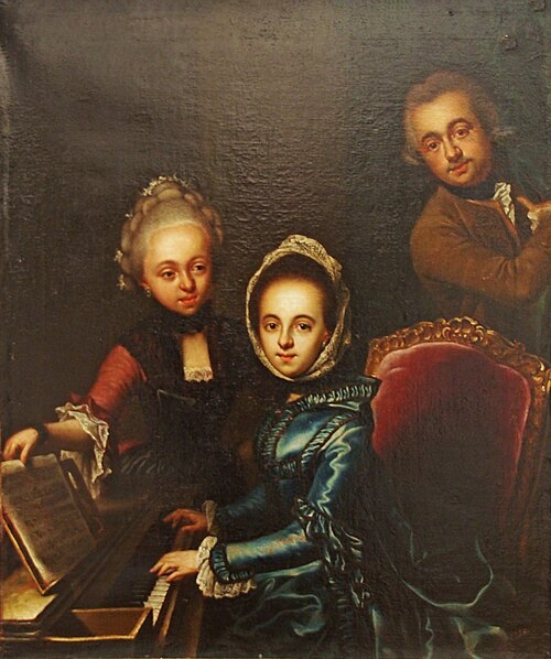 Selbstporträt mit den Geschwistern Susanna Magdalena und Dorothea Uhl, 1770, Georg Anton Abraham Urlaub