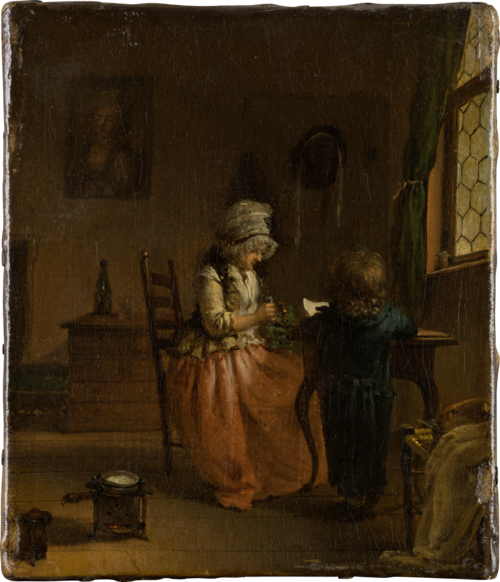 A Woman and a Boy at a Table, 1793, Georg Karl Urlaub