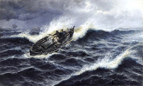 On the high seas, 1887, Salvador Abril y Blasco