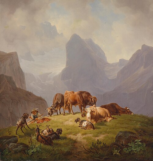 Auf der Alm, 1843, Friedrich Voltz