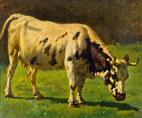 Rind auf der Weide, 1886, Friedrich Voltz