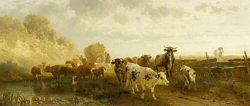 The evening, 1870, Friedrich Voltz
