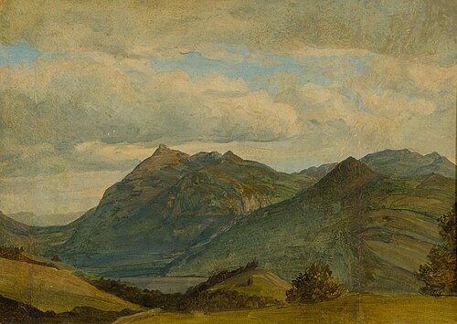 Mountainous landscape, , Friedrich Voltz