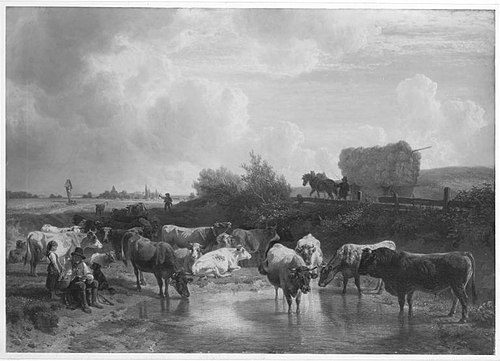 Mittagsrast, 1861, Friedrich Voltz