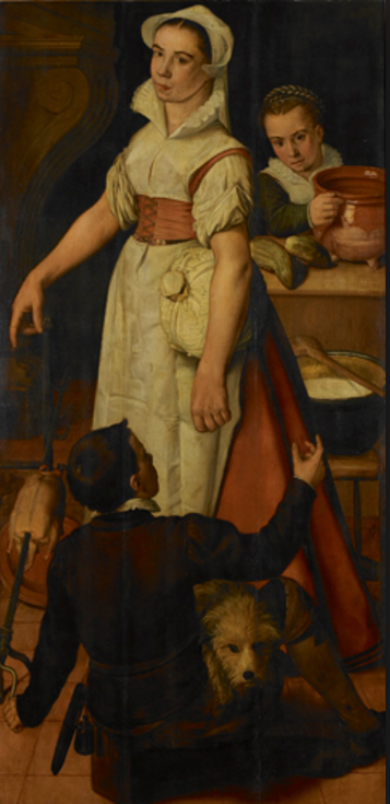La cuisinière et ses aides, 1562, Huybrecht Beuckelaer