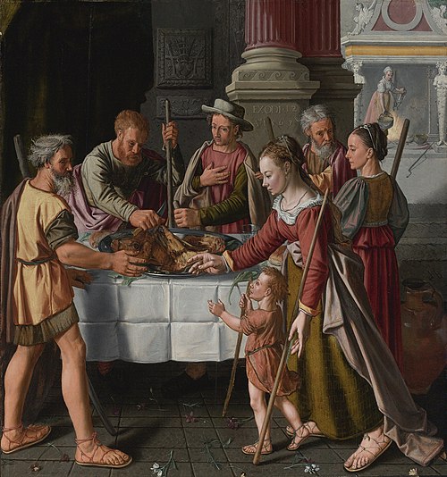 The First Passover Feast, 1563, Huybrecht Beuckelaer