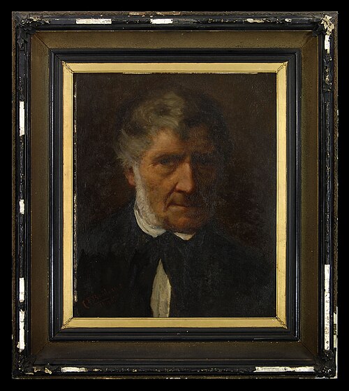 Portret van Johannes Christiaan Bendorp, vader van de kunstenaar, 1848, Carel Frederik Bendorp II