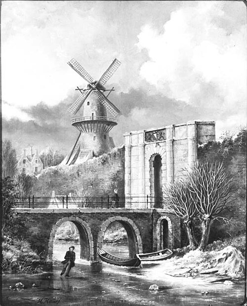De Tolsteegpoort te Utrecht, 1835, Hendrik Manfried Haus