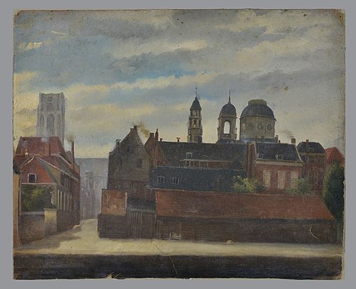 Huis van Arrest van achteren, Gemeenlandshuis van Schieland, Van Dooren´s Stichting van liefdadighei, 1861, Jan Bikkers