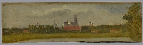 Rotterdam vanaf de Kippenbrug, 1859, Jan Bikkers