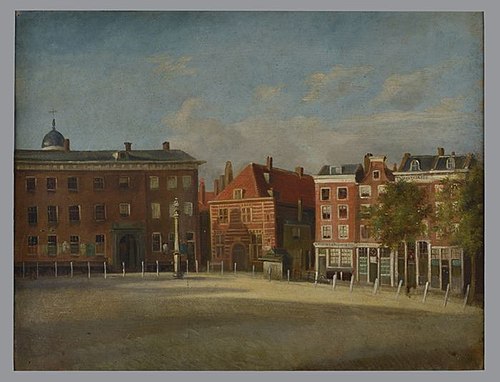 Gezicht op de Nieuwemarkt vanuit het noorden, 1860, Jan Bikkers