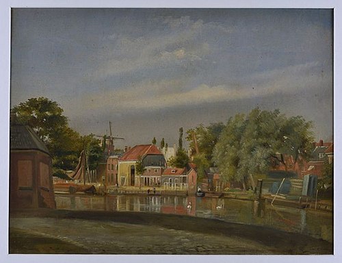 Strooveer gezien uit de richting van de Rotte, 1859, Jan Bikkers