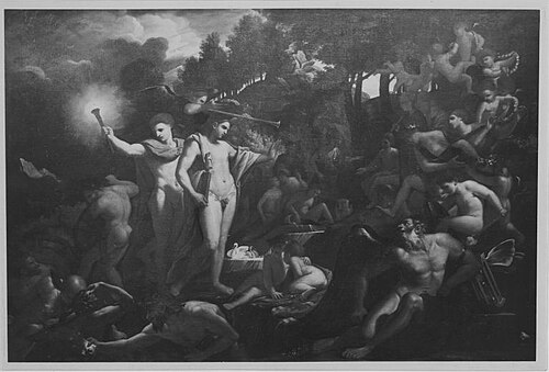 Parnass (Der Lohn des Fleißes), 1631, Pietro Testa