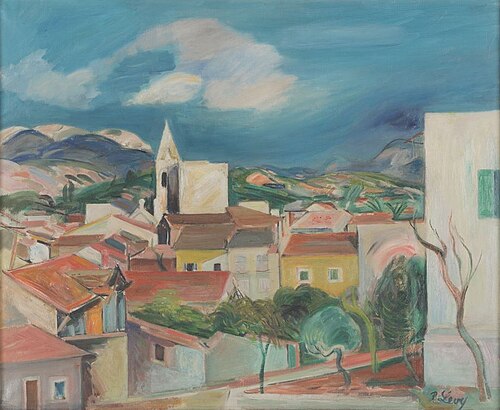 Dorflandschaft (Sanary), 1925, Rudolf Levy