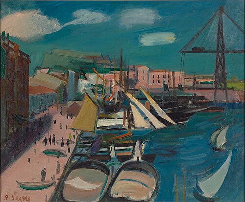 Der Hafen von Marseille mit Kran, 1926, Rudolf Levy