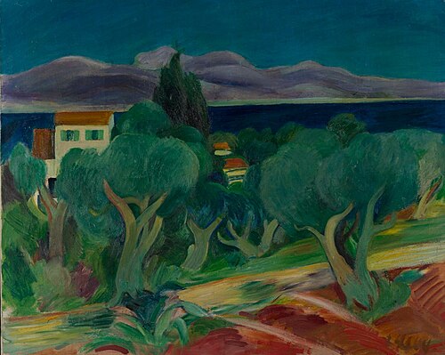Landschaft bei Sanary, 1924, Rudolf Levy