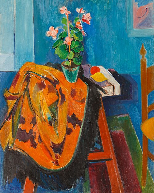 Atelierstilleben mit Begonientopf, 1922, Rudolf Levy