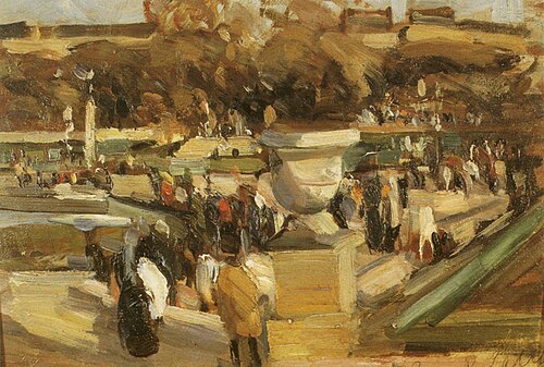 Spaziergänger im Park (Jardin du Luxembourg), 1910, Rudolf Levy
