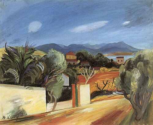 Straße bei Sanary, 1925, Rudolf Levy