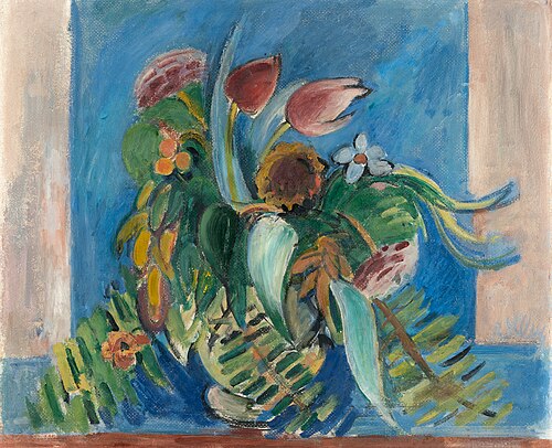 Bouquet with fern fronds, 1923, Rudolf Levy