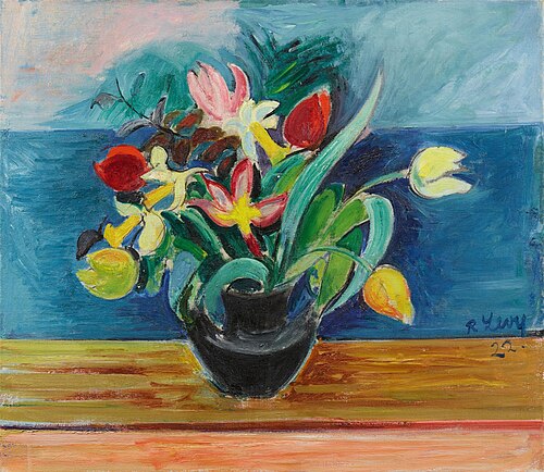 Blumenstrauß in Schale, 1922, Rudolf Levy