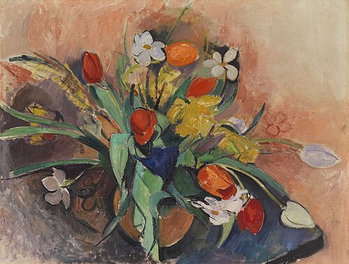 Vase mit Tulpen und Narzissen, 1919, Rudolf Levy