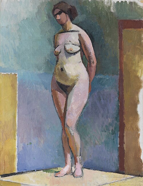 Stehender weiblicher Akt im Atelier, 1910, Rudolf Levy