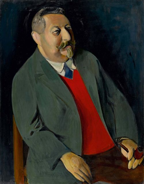Bildnis eines Herrn in roter Weste, 1930, Rudolf Levy