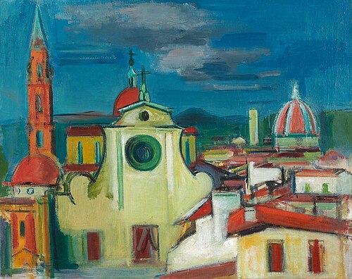 Blick auf S. Spirito und die Kuppel von S. Maria del Fiore I, 1941, Rudolf Levy
