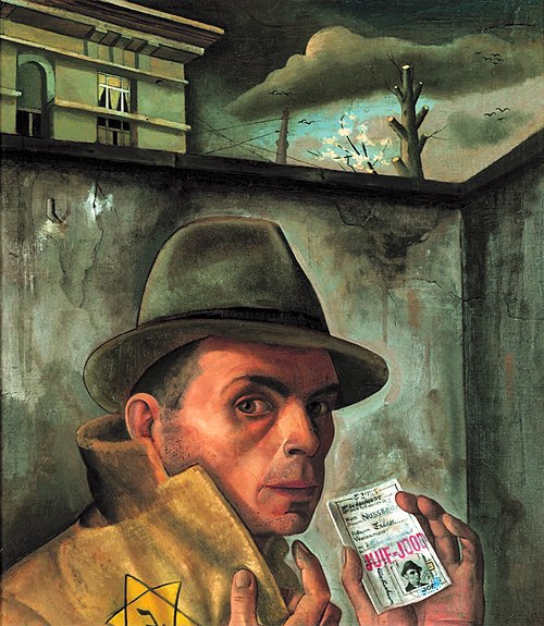 Autoportrait au passeport juif, 1943, Felix Nussbaum