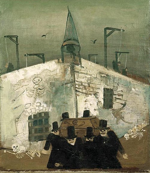 Gallow Painting (Funeral), 1930, Felix Nussbaum