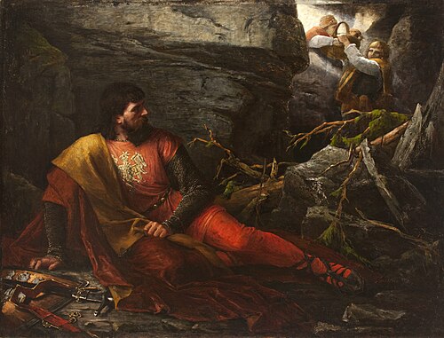 Łokietek in the Cave, 1881, Maria Magdalena Andrzejkowicz-Buttowt