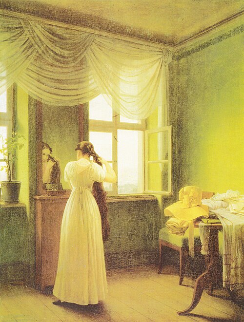 At the Mirror, 1827, Georg Friedrich Kersting