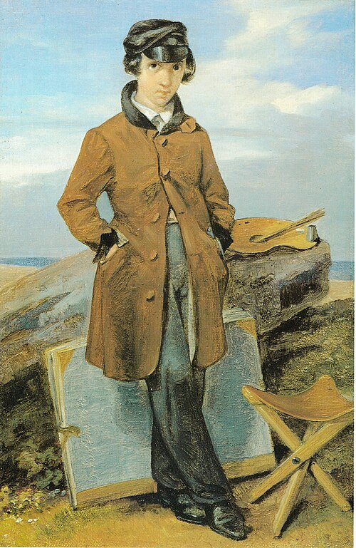 Hermann Kersting as landscape painter, 1843, Georg Friedrich Kersting